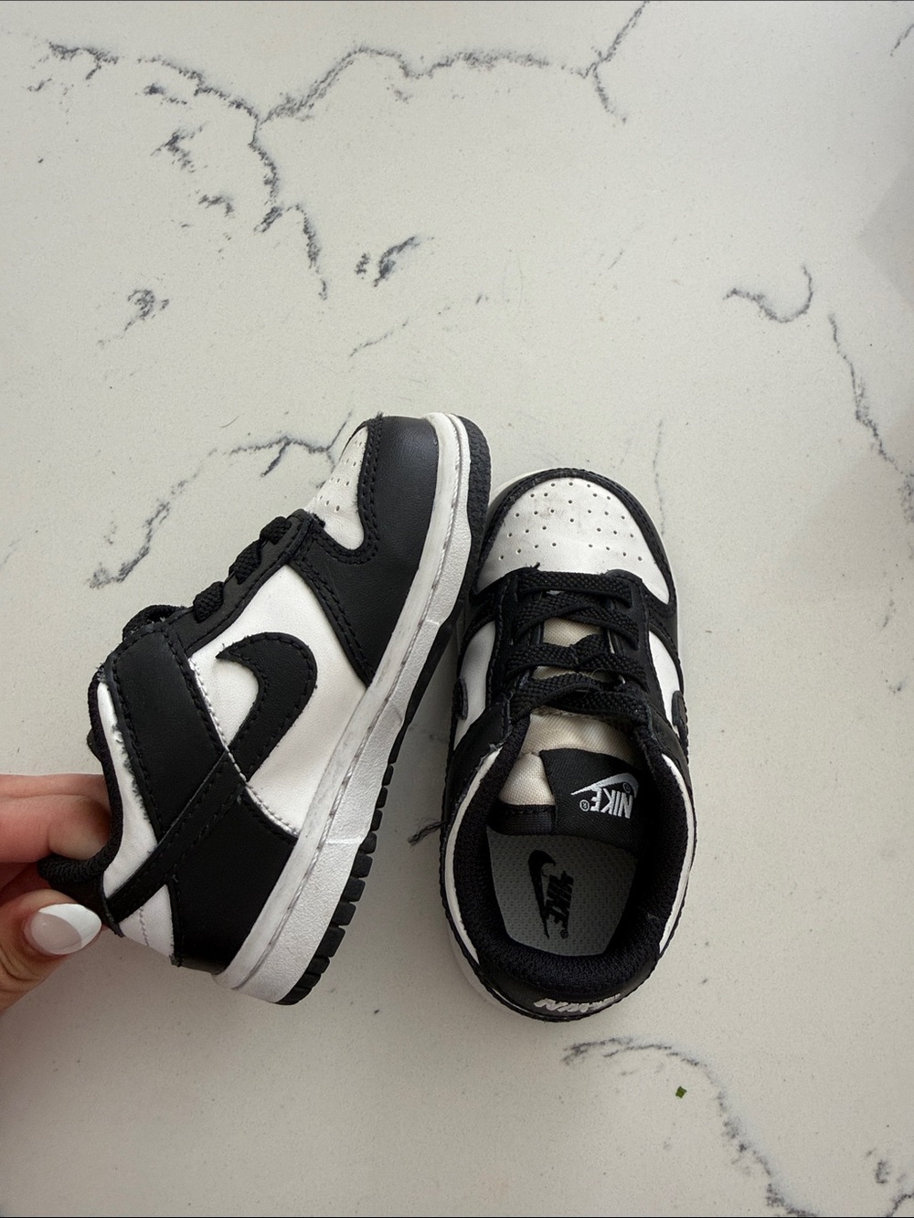 Nike Kids Black and White Low-Top Sneakers